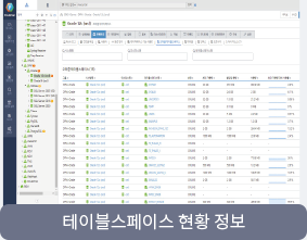 테이블스페이스 현황 정보